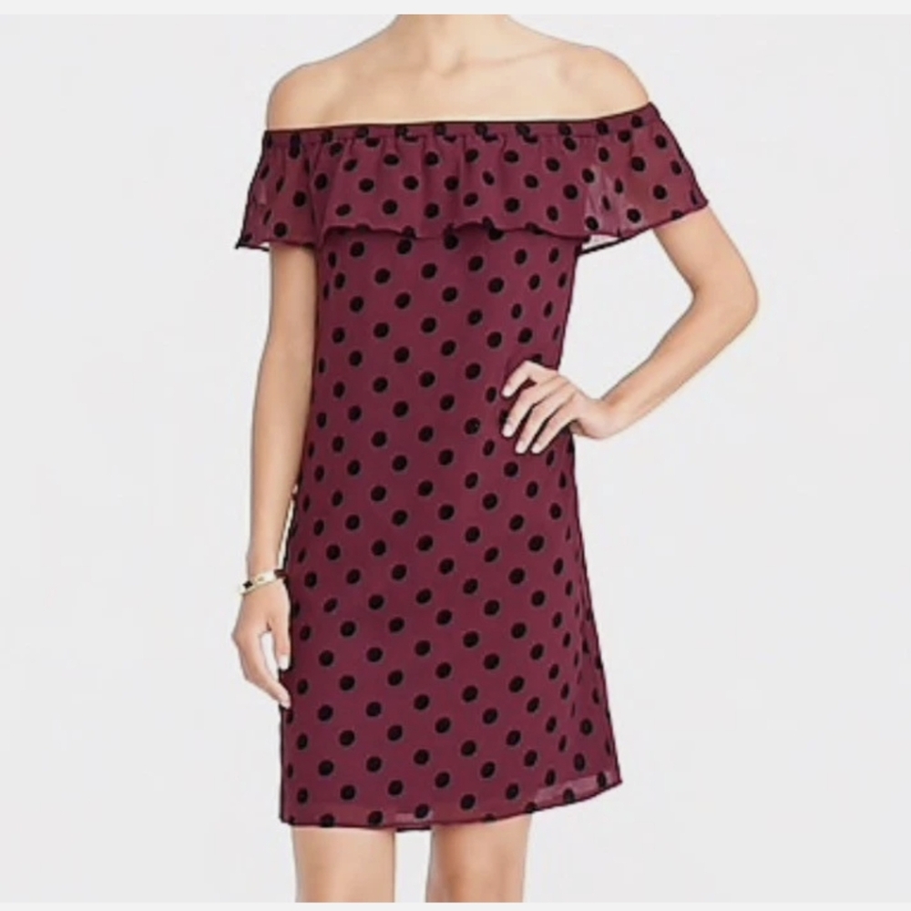 J.Crew Off-Shoulder Polka Dot Dress Sz.4 NWT